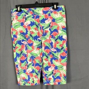 Colorful Tropical Print Women's Bermuda Shorts